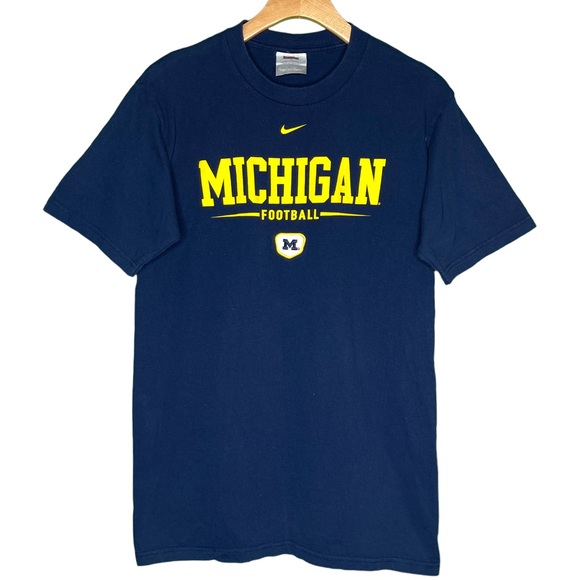 Nike Other - Vintage Nike Michigan Wolverines Football Center Swoosh T Shirt Sz S